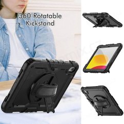 JP Solid360 obal na tablet, iPad 10.9 2022 / iPad 11 2025, černý