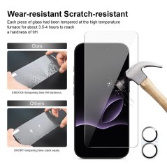 JP Mega Pack Tvrzených skel, 3 skla na telefon s aplikátorem + 2 skla na čočku, iPhone 17