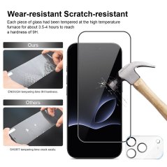 JP Full Pack Tvrzených skel, 2x 3D sklo s aplikátorem + 2x sklo na čočku, iPhone 17 Pro Max