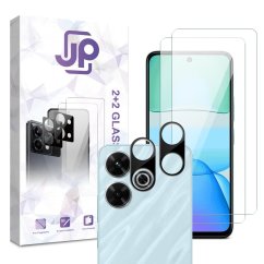 JP Combo pack, Sada 2 tvrzených skel a 2 sklíček na fotoaparát, Xiaomi Redmi 13