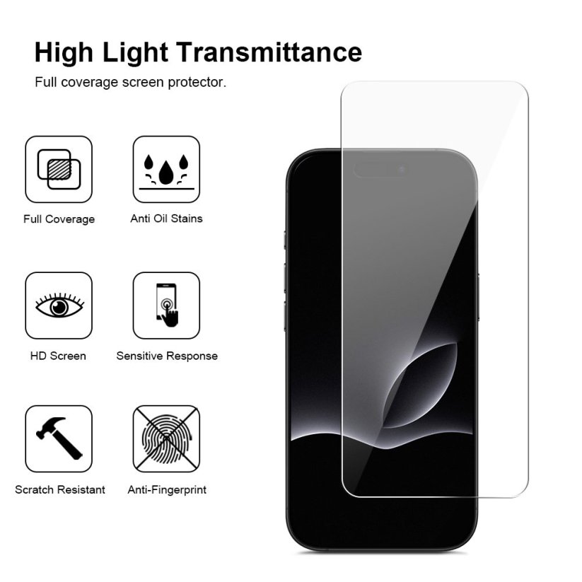 JP Long Pack Tvrzených skel, 3 skla na telefon s aplikátorem, iPhone 17 Pro