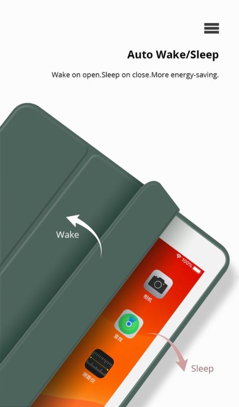 JP Smart case Pen pouzdro na tablet, iPad Pro 11 2018 / 2020 / 2022, iPad Air 4 10.9 2020 / Air 5 10.9 2022 / Air 11 2024, zelené