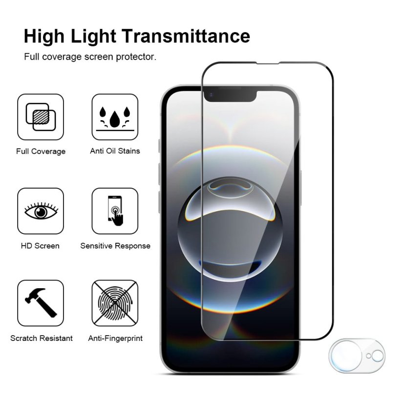 JP Full Pack Tvrzených skel, 2x 3D sklo s aplikátorem + 2x sklo na čočku, iPhone 16e