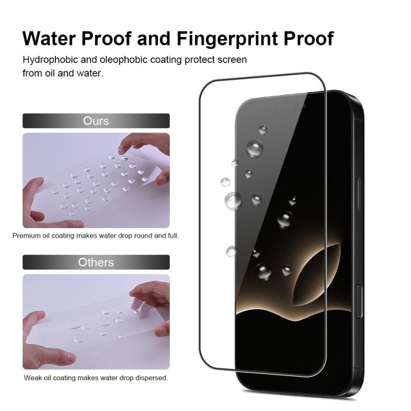 JP Full Pack Tvrzených skel, 2x 3D sklo s aplikátorem + 2x sklo na čočku, iPhone Air