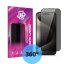 JP 4-Way Privacy 360° Tvrzené sklo, iPhone 15 Pro Max, černé