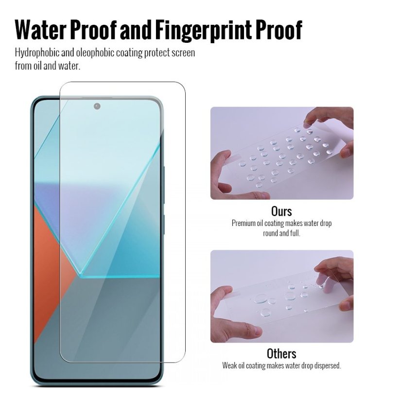 JP Long Pack Tempered Glass, 3 screen protectors, Xiaomi Redmi Note 13 Pro