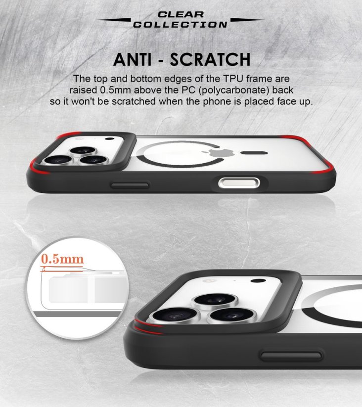 JP MagFit MagSafe obal s 3M SGS certifikátem, iPhone 17 Pro Max, černý