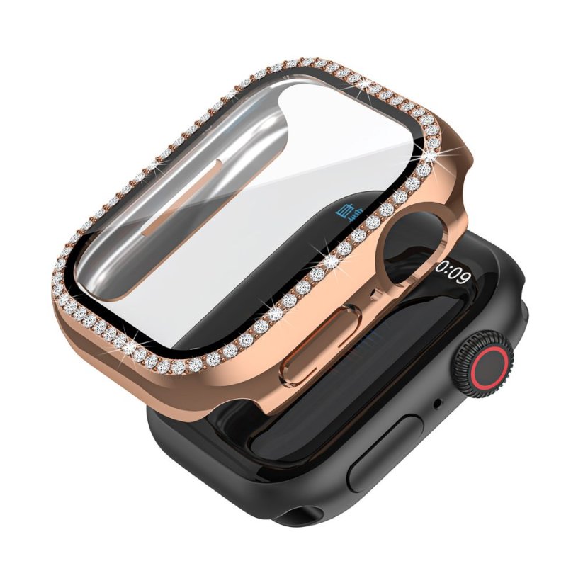 JP Watch case Diamond, Apple Watch 7 / 8 / 9, 45 mm, rose gold