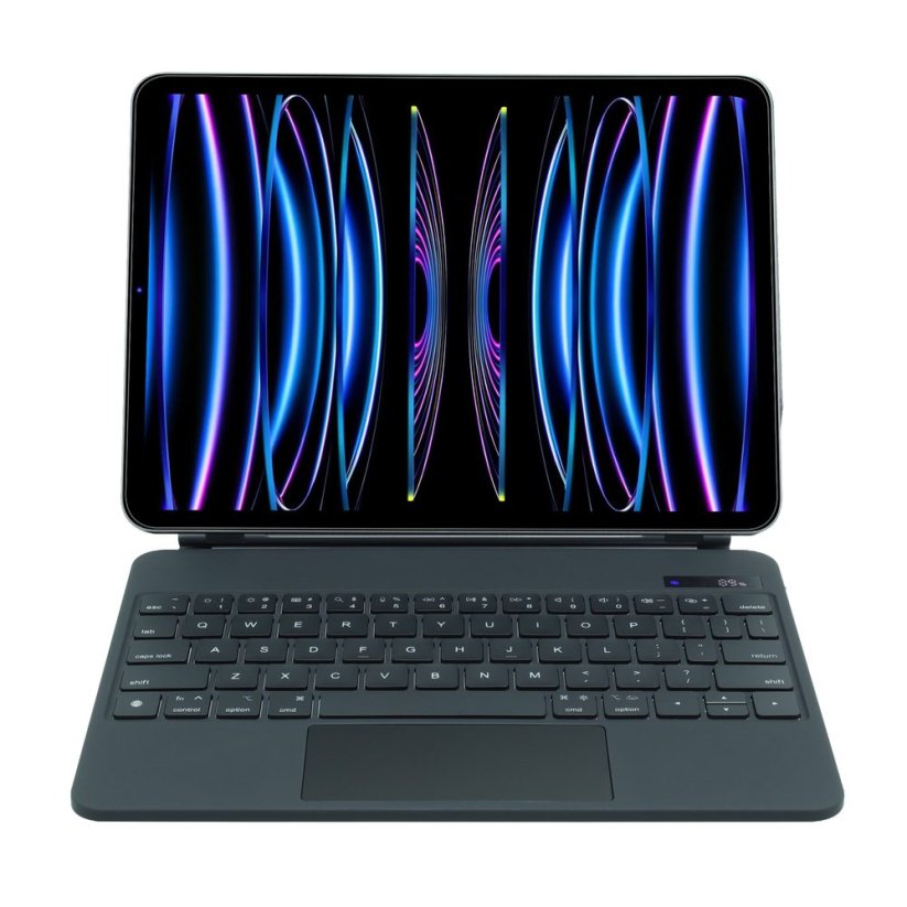 JP Magnetic Keyboard MK01 Tablet Case with Display, iPad Pro 11 2018 / 2020 / 2021 / 2022, iPad Air 4 10.9 2020 / Air 5 10.9 2022 / Air 11 2024, Black