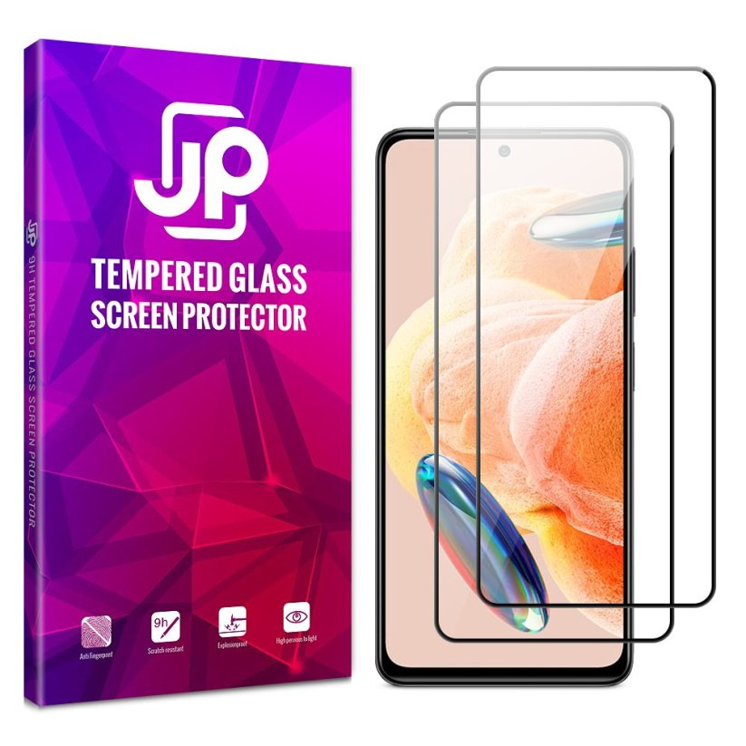 JP 2x 3D Tempered Glass, Xiaomi Redmi Note 12 Pro, black