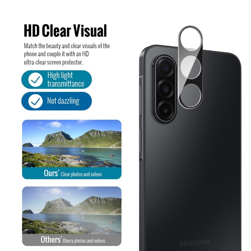 JP Combo pack, Sada 2 tvrzených skel a 2 sklíček na fotoaparát, Samsung Galaxy A17