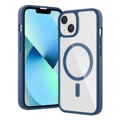 JP MagFit Clear MagSafe case with N52 magnet, iPhone 13 / 14, Blue
