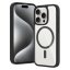 JP MagFit Clear MagSafe case with N52 magnet, iPhone 15 Pro, Black