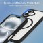 JP MagFit Clear MagSafe case with N52 magnet, iPhone 16, Blue