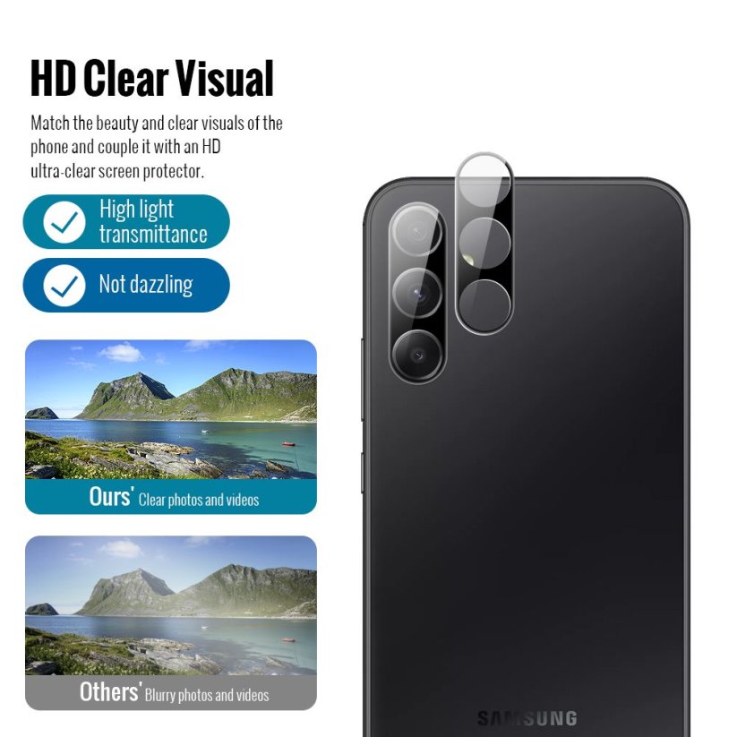 JP Combo pack, Sada 2 tvrzených skel a 2 sklíček na fotoaparát, Samsung Galaxy A34