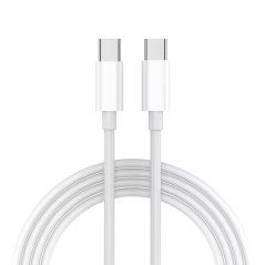 JP kabel USB-C na USB-C, PD60W, QC 4.0, 3A, 480Mb/s, bílý, 2 metry