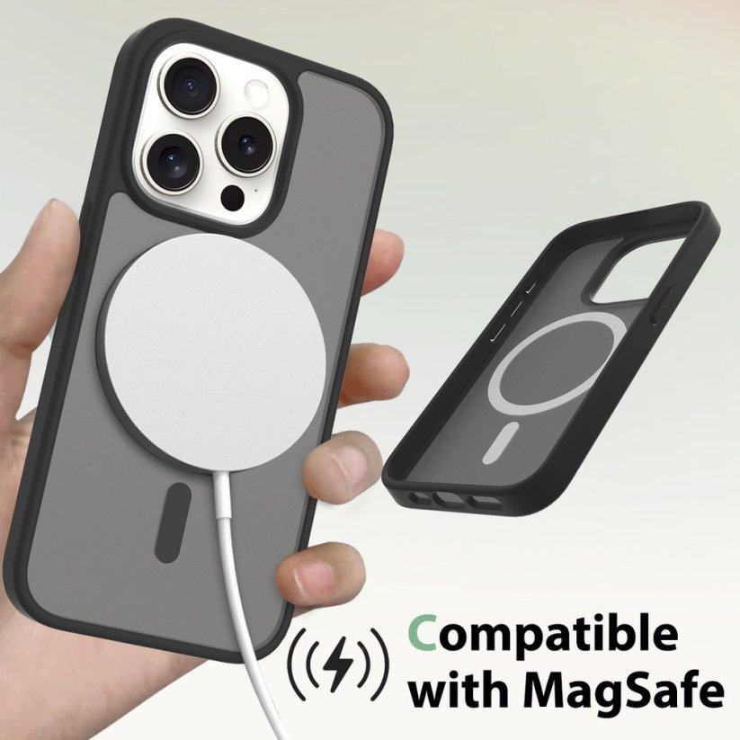 JP MagFit Colour MagSafe obal s N52 magnetem, iPhone 15 Pro, světle růžový