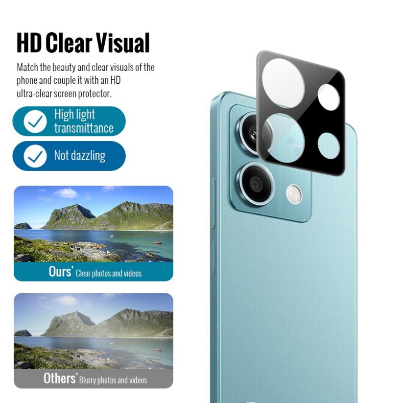 JP combo Pack, Set of 2 Tempered Glass and 2 Camera Glass, Xiaomi Redmi Note 13 Pro 5G