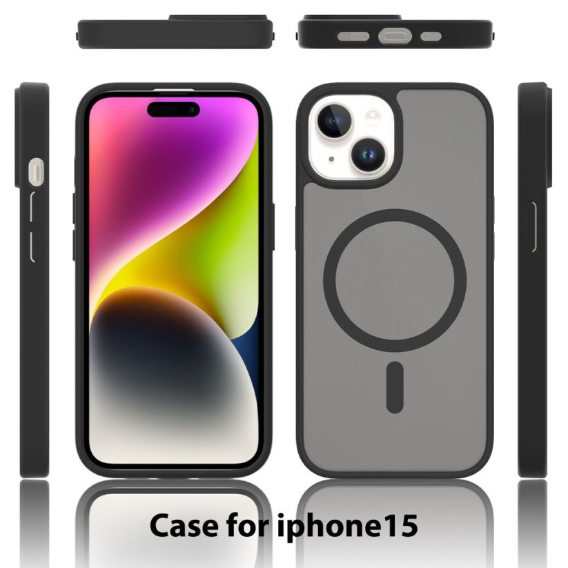JP MagFit Colour MagSafe obal s N52 magnetem, iPhone 15, světle růžový