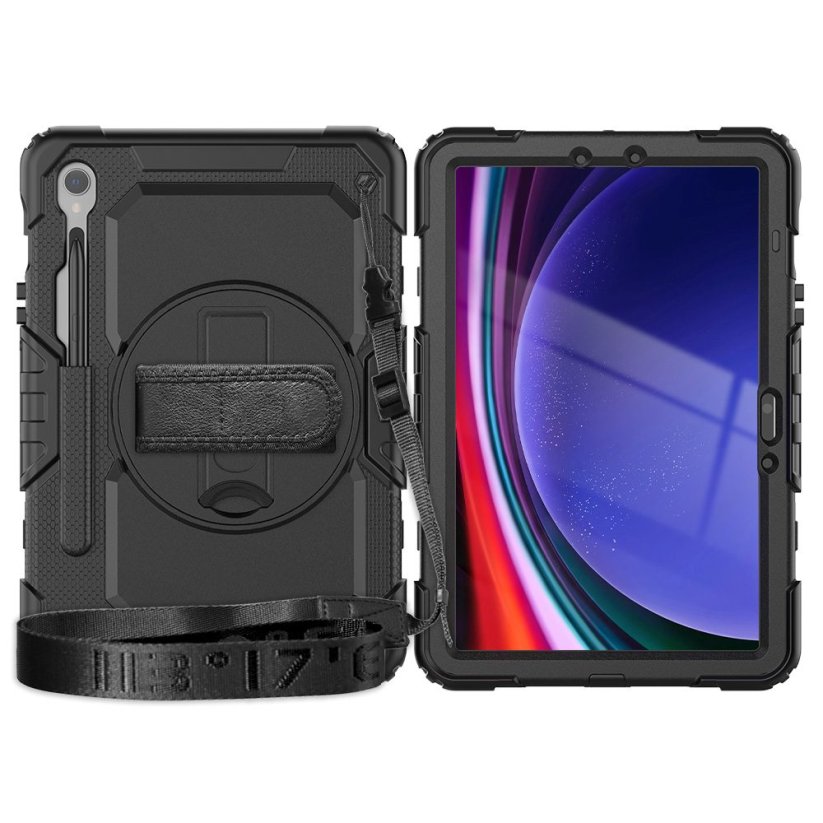 JP Solid360 tablet case, Samsung Tab S9, black