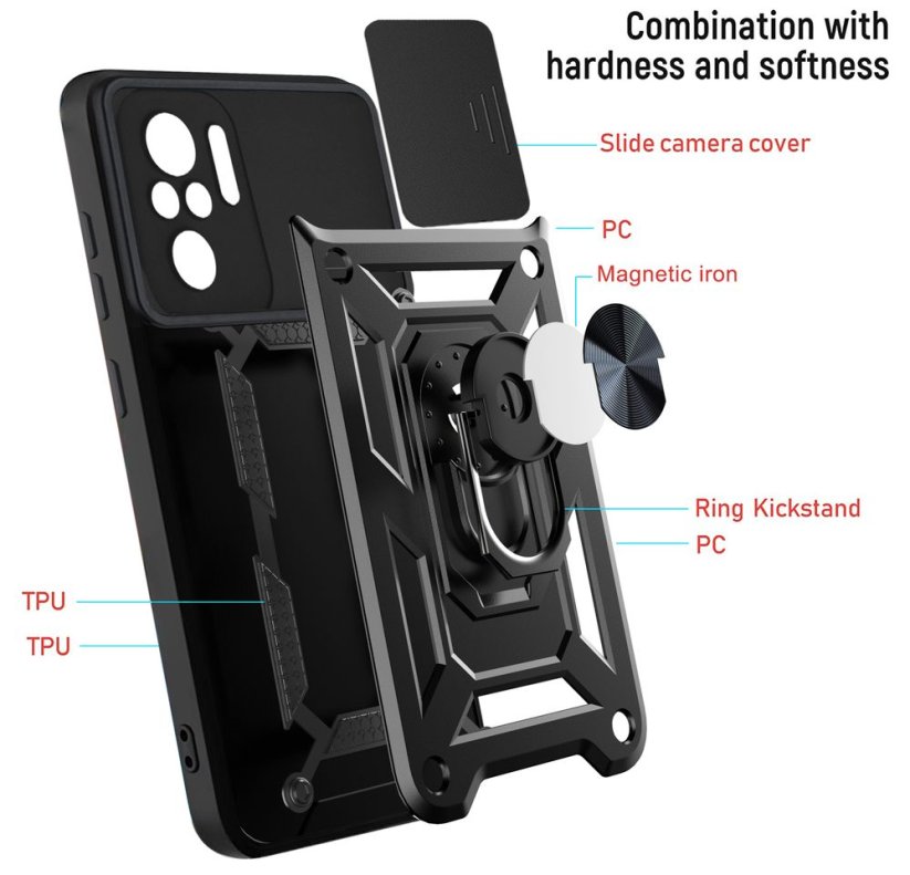 JP CamShield, Xiaomi Redmi Note 10, černý