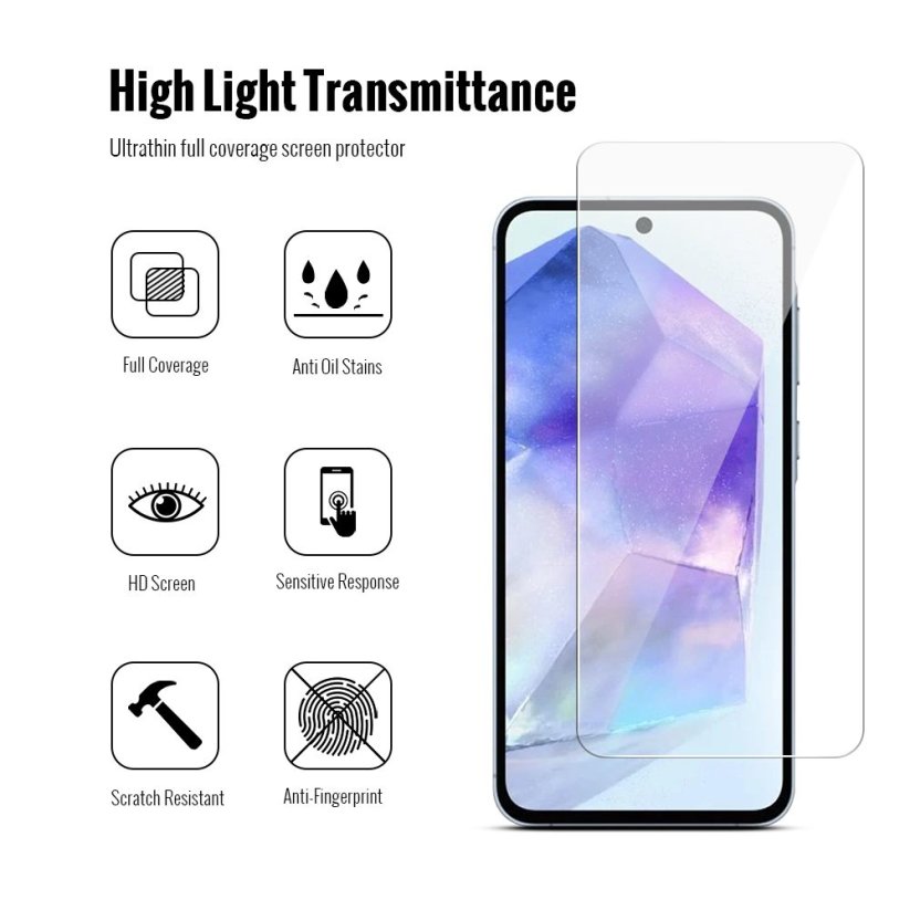 JP Combo pack, Sada 2 tvrzených skel a 2 sklíček na fotoaparát, Samsung Galaxy A56