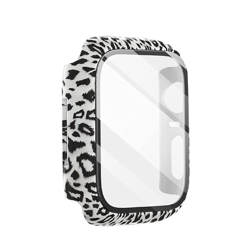 JP Watch case Motive, Apple Watch 7 / 8 / 9, 41 mm, leopard black & white
