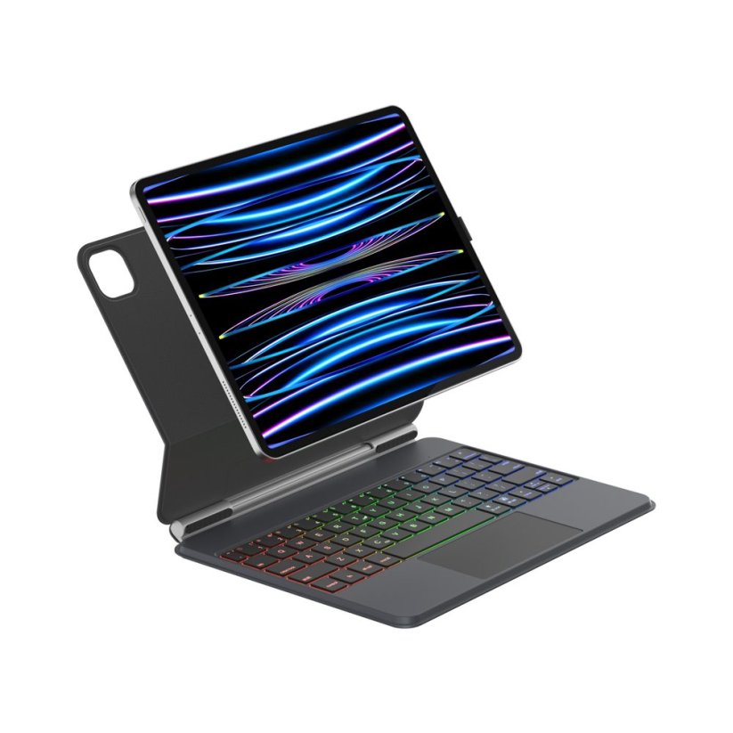 JP Magnetic Keyboard MK04C Tablet Case with PIN Socket Connection, iPad Pro 11 2018 / 2020 / 2021 / 2022, iPad Air 4 10.9 2020 / Air 5 10.9 2022 / Air 11 2024, Black