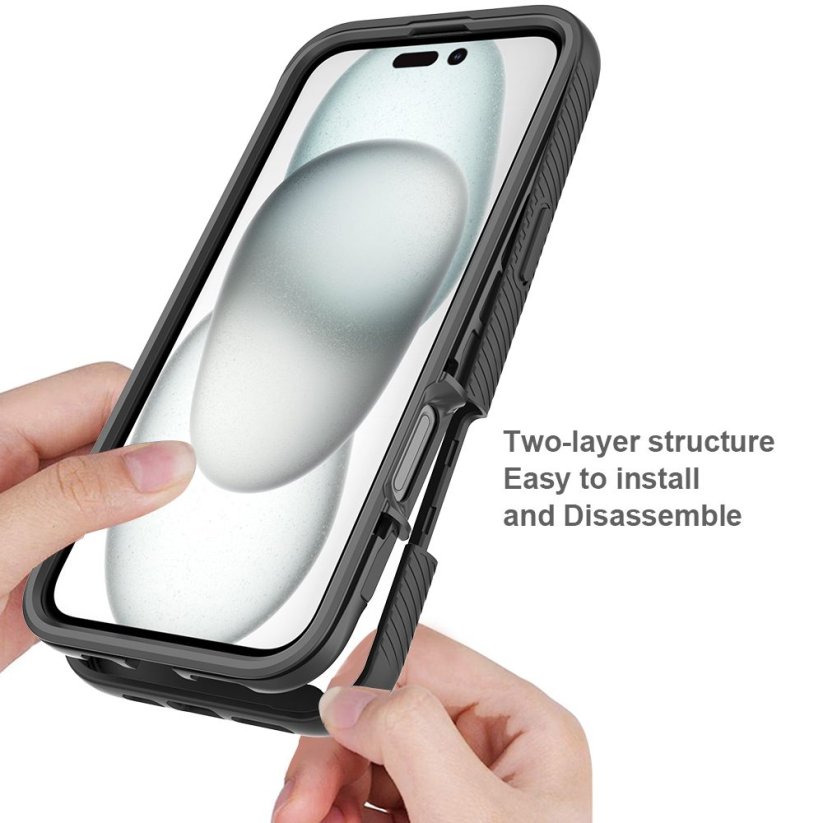 JP Defense360 obal, iPhone 16 Plus, černý