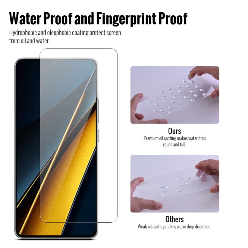 JP Long Pack Tempered Glass, 3 screen protectors, Xiaomi Poco X6 5G