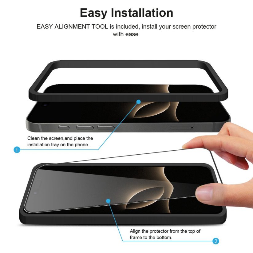 JP Full Pack Tvrzených skel, 2x 3D sklo s aplikátorem + 2x sklo na čočku, iPhone Air