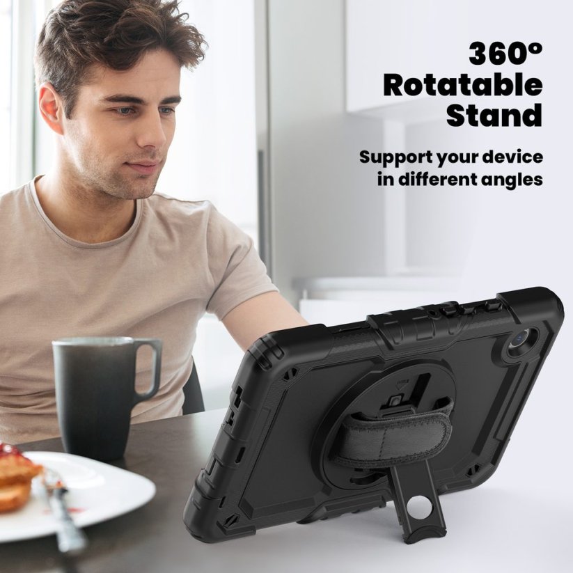 JP Solid360 tablet case, Samsung Tab A9 8.7, black