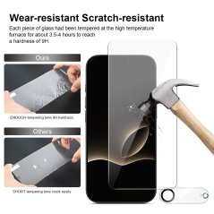 JP Mega Pack Tvrzených skel, 3 skla na telefon s aplikátorem + 2 skla na čočku, iPhone Air