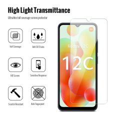 JP Combo Pack, Set of 2 Tempered Glass and 2 Camera Glass, Xiaomi 12C