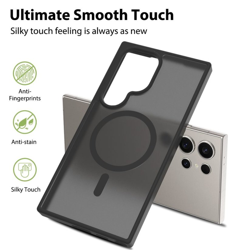 JP MagFit Colour MagSafe case with N52 magnet, Samsung Galaxy S24 Ultra, Black