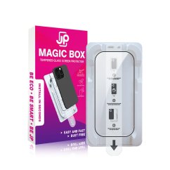 JP Magic Box 5D Tvrzené sklo s jednoduchou aplikací, iPhone 15 Pro Max, černé
