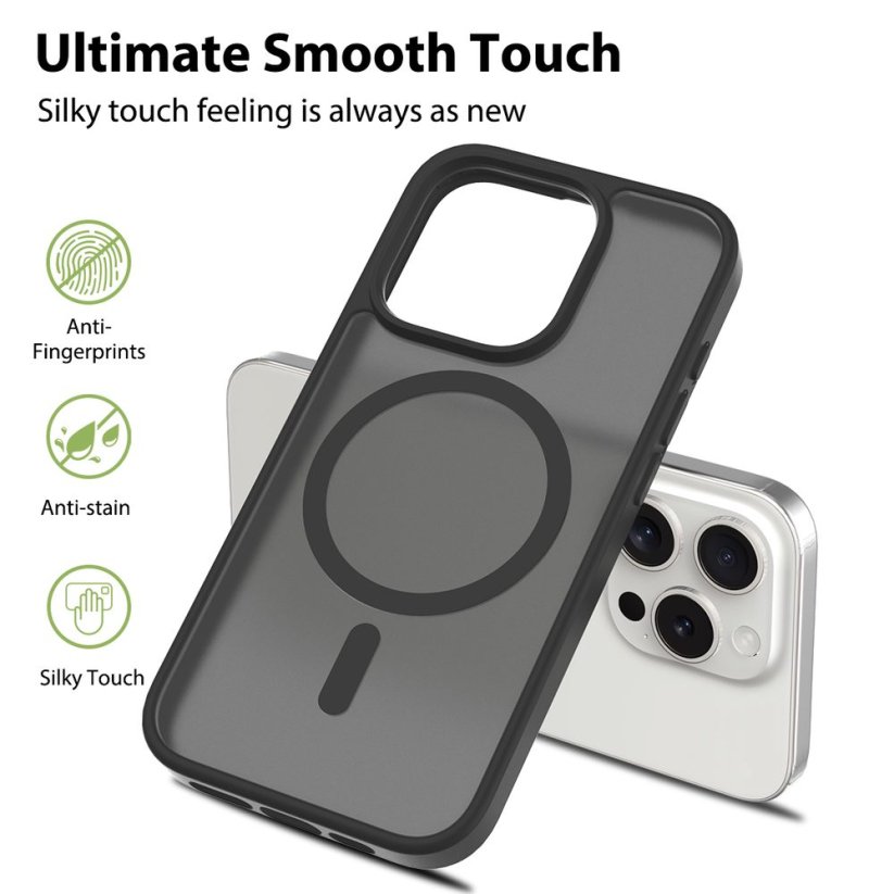 JP MagFit Colour MagSafe obal s N52 magnetem, iPhone 15 Pro, světle růžový