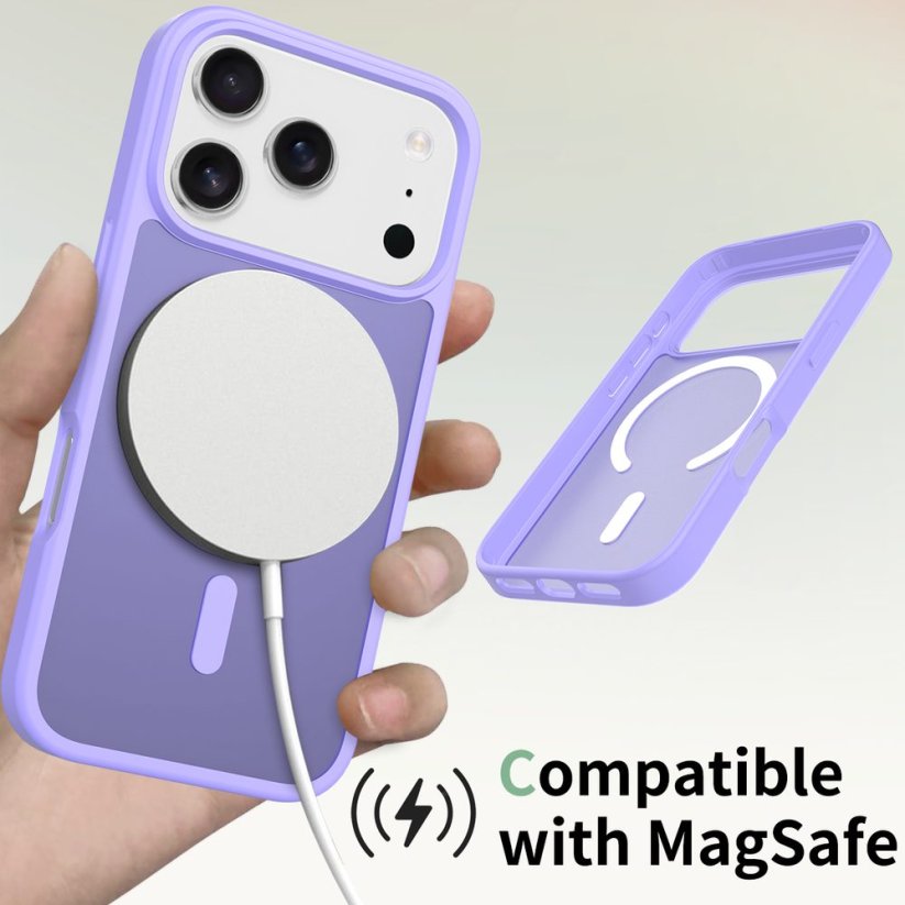 JP MagFit Colour MagSafe obal s N52 magnetem, iPhone 17 Pro, fialový