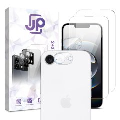 JP Combo pack, Sada 2 tvrzených skel a 2 sklíček na fotoaparát, iPhone 16e / 17e