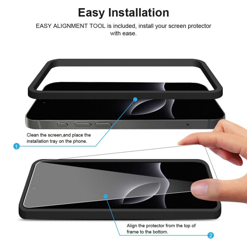 JP Mega Pack Tvrzených skel, 3 skla na telefon s aplikátorem + 2 skla na čočku, iPhone 17 Pro