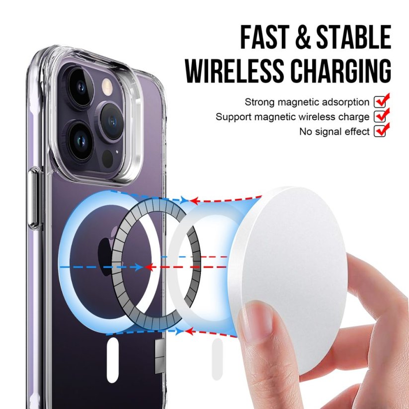 JP MagFit MagSafe Case with 3M SGS Certification, iPhone 13 Pro Max / 14 Pro Max, Transparent