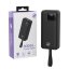 JP Power Bank with 2 Built-in Cables, 30000 mAh, USB-C + Lightning, with LED Light, PD 22,5W, Black