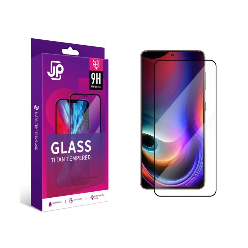JP Titan extra odolné tvrzené sklo, Samsung Galaxy S25 Plus, černé