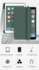 JP Smart case Pen pouzdro na tablet, iPad Pro 11 2018 / 2020 / 2022, iPad Air 4 10.9 2020 / Air 5 10.9 2022 / Air 11 2024, zelené