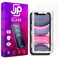 JP Long Pack Tempered Glass, 3 screen protectors with applicator, iPhone SE 2020 / 2022