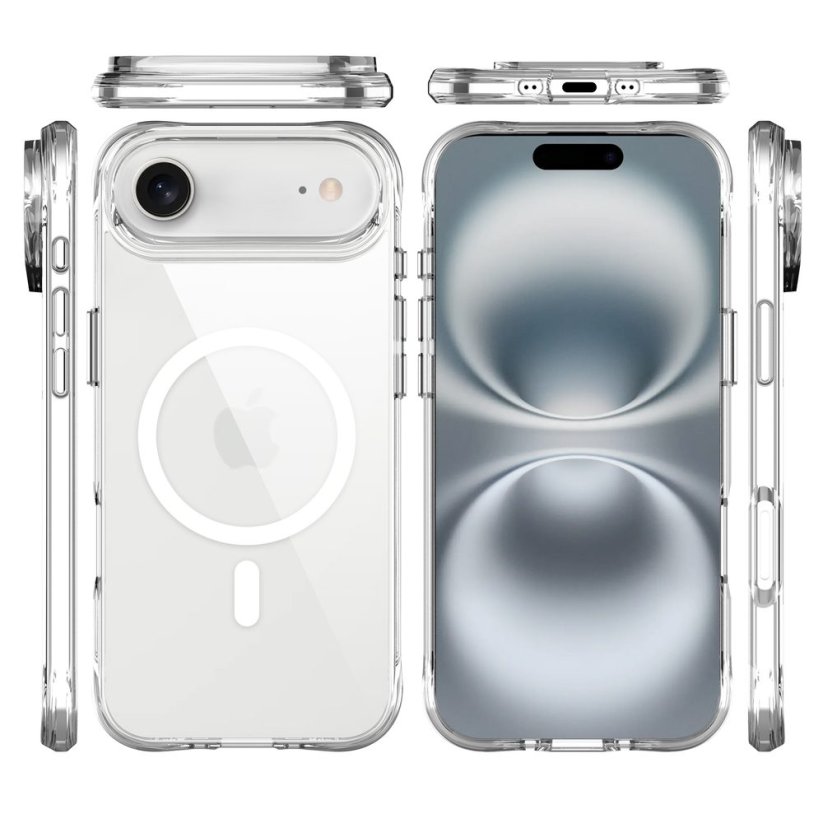 JP MagFit MagSafe obal s 3M SGS certifikátem, iPhone Air, průhledný