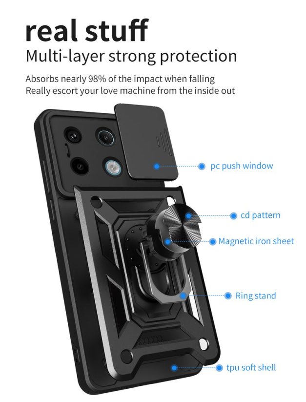 JP CamShield, Xiaomi Redmi Note 13 Pro 5G / Poco X6 5G, black
