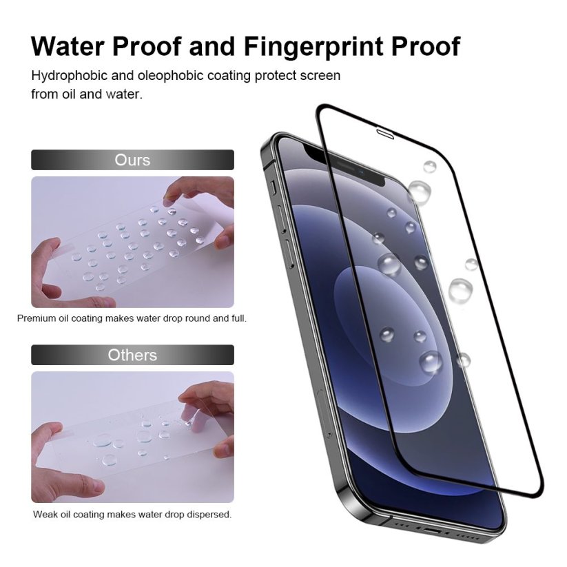 JP Full Pack Tvrzených skel, 2x 3D sklo s aplikátorem + 2x sklo na čočku, iPhone 12
