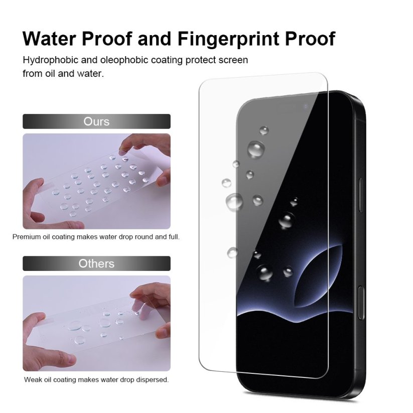 JP Mega Pack Tvrzených skel, 3 skla na telefon s aplikátorem + 2 skla na čočku, iPhone 17 Pro Max