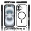 JP MagFit Clear MagSafe case with N52 magnet, iPhone 16, Green
